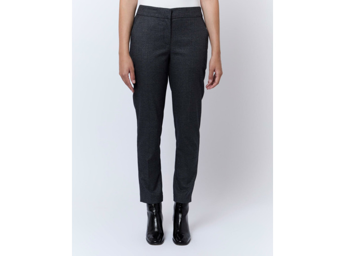 Pantalon 7/8 cigarette pied de puce MARINE Femme