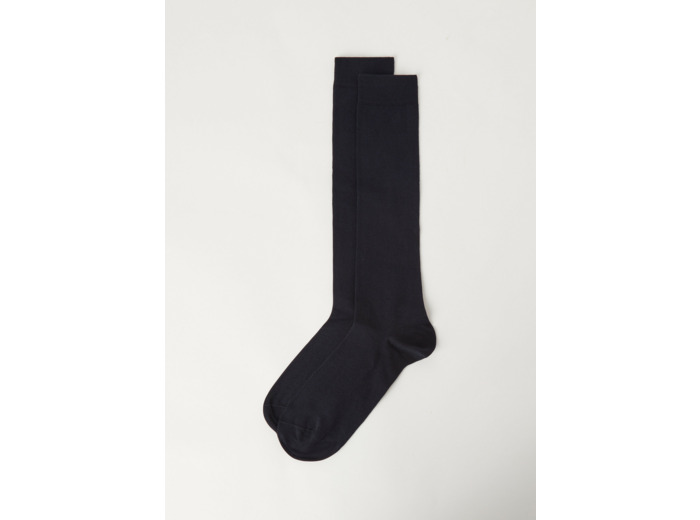 Chaussettes longues en coton extensible pour homme