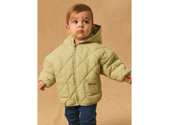 Doudoune ample fleuri