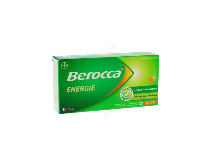 Berocca Energie Comprimés Effervescents Orange Boîte De 30