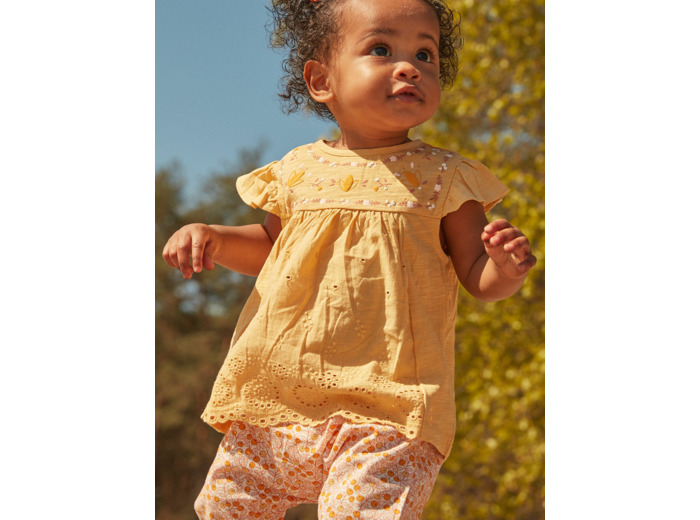 T-shirt blé en jersey et popeline