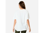 T-shirt oversize, col rond femme - écru