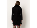 Manteau longueur genoux uni NOIR Femme