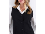 Gilet court rayé NOIR Femme
