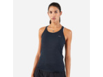 Débardeur running sans couture femme - kiprun run 500 confort noir gris foncé