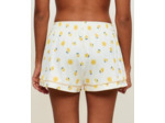 Short en jersey côtelé avec motifs soleils et citrons