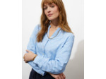 Blouse manches 3/4 unie BLEU Femme