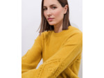 Pull épais uni JAUNE Femme