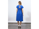 Robe midi unie BLEU
