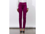 Pantalon 7/8 slim uni AUBERGINE Femme