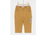 Pantalon uni ambre jaune pour bébé garçon
