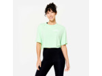 T-shirt crop top femme, vert clair