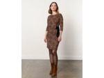 Robe courte imprimé léopard MARRON