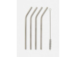 Lot de 4 pailles en acier inoxydable
