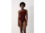 Maillot de bain 1 pièce asymétrique en matière extensible