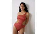 Maillot de bain 1 pièce découpe côte irisé