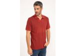 Pull col polo manches courtes Ajoure