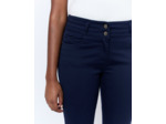 Pantalon 7/8 slim uni MARINE Femme