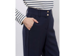 Pantalon long large uni MARINE Femme