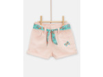 Short en denim rose pour bébé fille