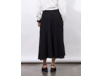 Jupe longue à basque unie NOIR