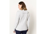 Pull épais rayé GRIS Femme