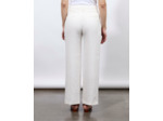 Pantalon long large uni BLANC Femme