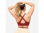 Brassière dos croisé maintien léger Femme, Terracotta