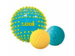 3 Balles sensorielles bleues et jaunes