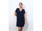 Robe courte unie MARINE