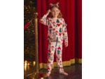 Pyjama en velours thème Noël pour fille