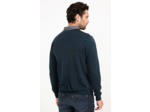 Pull Uni Col V Avec Chemise