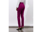 Pantalon 7/8 slim uni AUBERGINE Femme