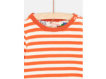 T-shirt écru et orange réversible pour bébé garçon