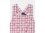 Salopette courte vichy cerises