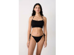 Bandeau haut de maillot à nouer détails perles