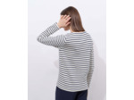 Tee-shirt marinière manches longues en mélange coton rayé MARINE Femme
