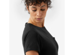 T-shirt manches courtes 100 % laine mérinos femme, Merino 100% noir