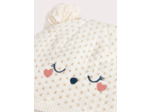 Bonnet à motif cœur pour bébé fille