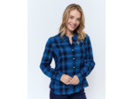 Chemisier manches longues à carreaux MARINE Femme