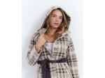 Manteau à carreaux BEIGE Femme