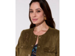 Veste courte unie KAKI Femme