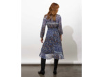 Robe midi imprimée BLEU