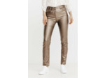 Pantalon enduit coupe slim détails lurex
