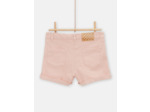 Short en jean rose saumon pour fille