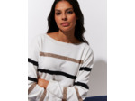 Pull marinière rayé ECRU Femme