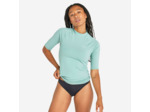 Tee shirt anti uv surf top 100 manches courtes femme kaki clair