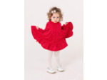 Robe rouge en velours pour bébé fille