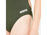 Maillot 1 pièce ultra résistant au chlore natation - Arena solid water Kaki