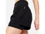 Short 2 en 1 Fitness Cardio Femme Noir